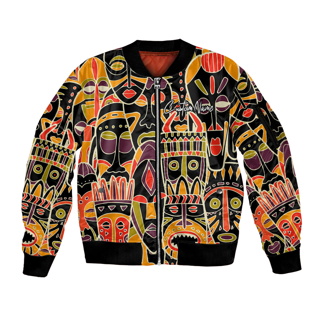 Personalized The Spirit Of Africa Sleeve Zip Bomber Jacket - Wonder Print Shop