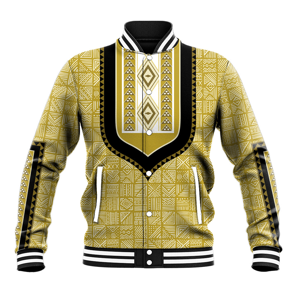 Personalized African Mudcloth Dashiki Baseball Jacket - Wonder Print Shop