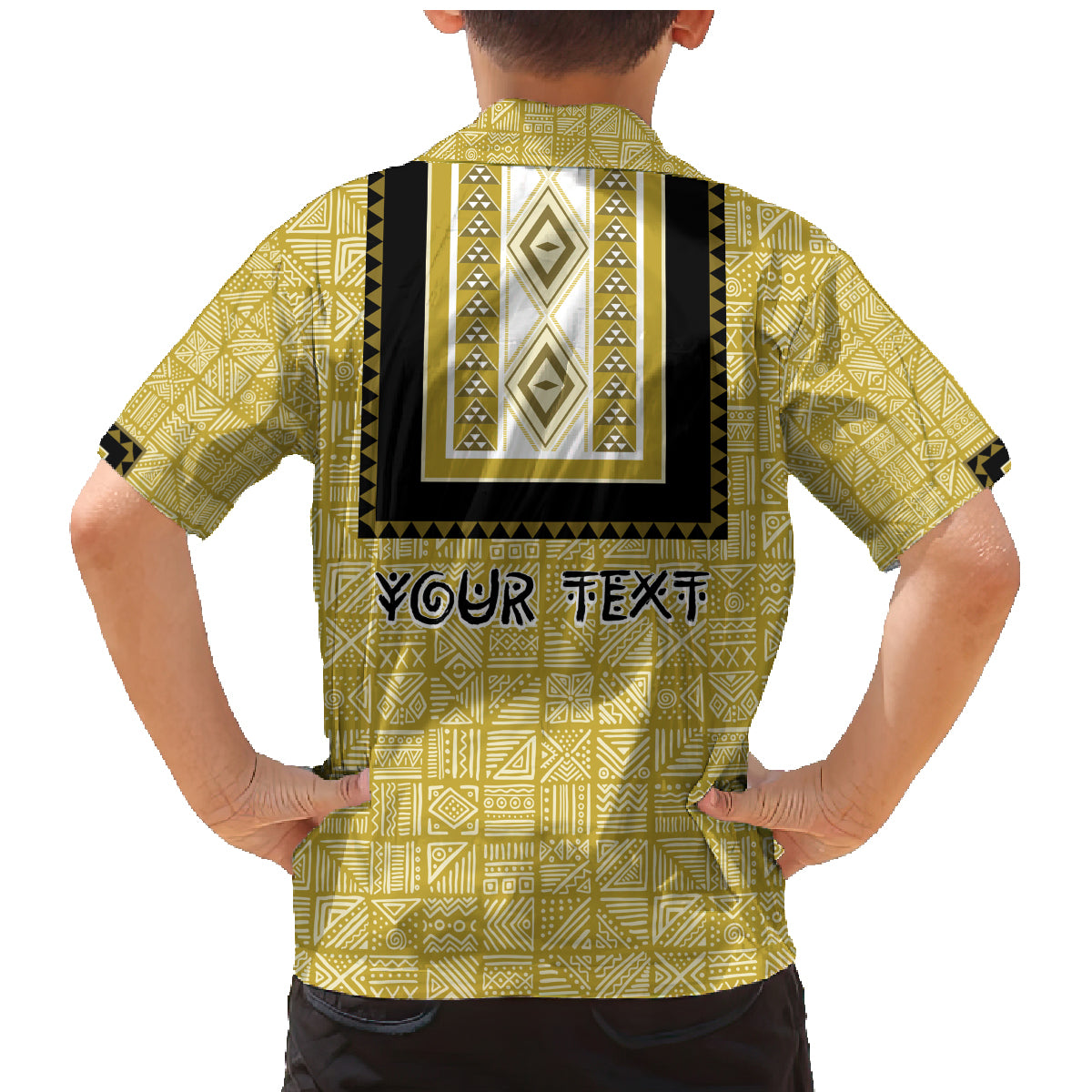 Personalized African Mudcloth Dashiki Family Matching Mermaid Dress and Hawaiian Shirt - Wonder Print Shop