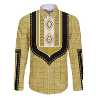 Personalized African Mudcloth Dashiki Family Matching Off Shoulder Long Sleeve Dress and Hawaiian Shirt - Wonder Print Shop