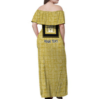 Personalized African Mudcloth Dashiki Family Matching Off Shoulder Maxi Dress and Hawaiian Shirt - Wonder Print Shop