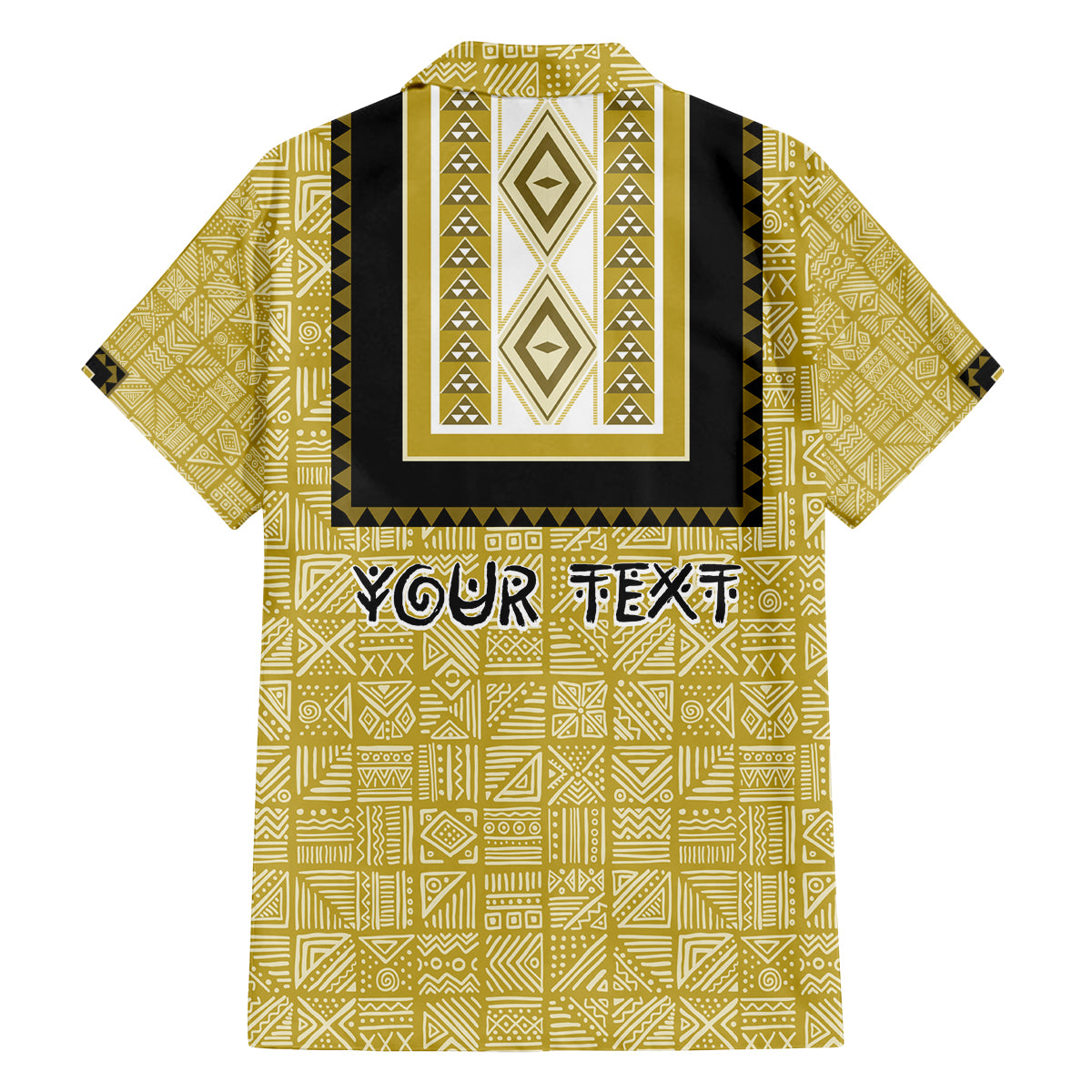 Personalized African Mudcloth Dashiki Family Matching Off Shoulder Short Dress and Hawaiian Shirt - Wonder Print Shop