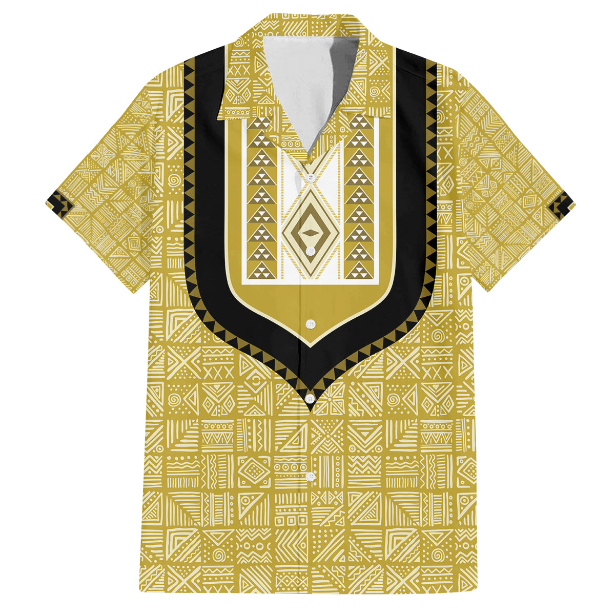 Personalized African Mudcloth Dashiki Family Matching Puletasi and Hawaiian Shirt - Wonder Print Shop