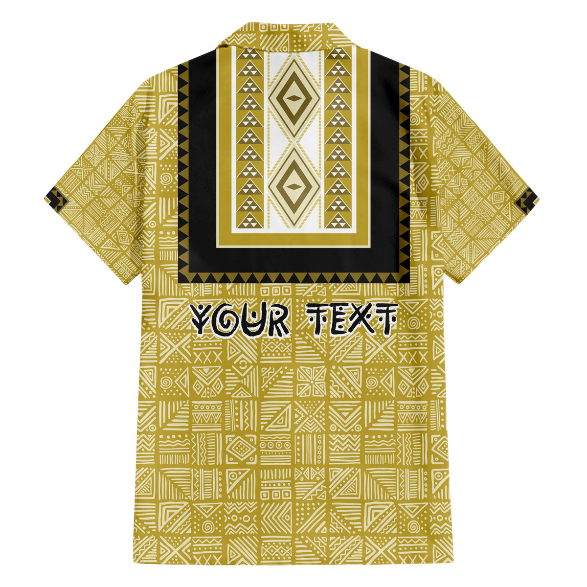 Personalized African Mudcloth Dashiki Family Matching Short Sleeve Bodycon Dress and Hawaiian Shirt - Wonder Print Shop