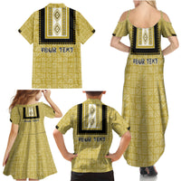 Personalized African Mudcloth Dashiki Family Matching Summer Maxi Dress and Hawaiian Shirt - Wonder Print Shop