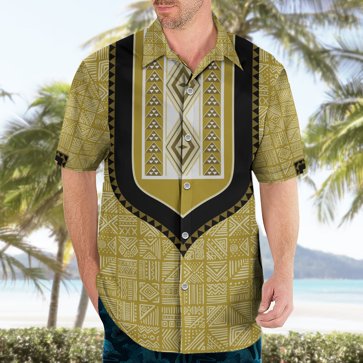Personalized African Mudcloth Dashiki Hawaiian Shirt - Wonder Print Shop