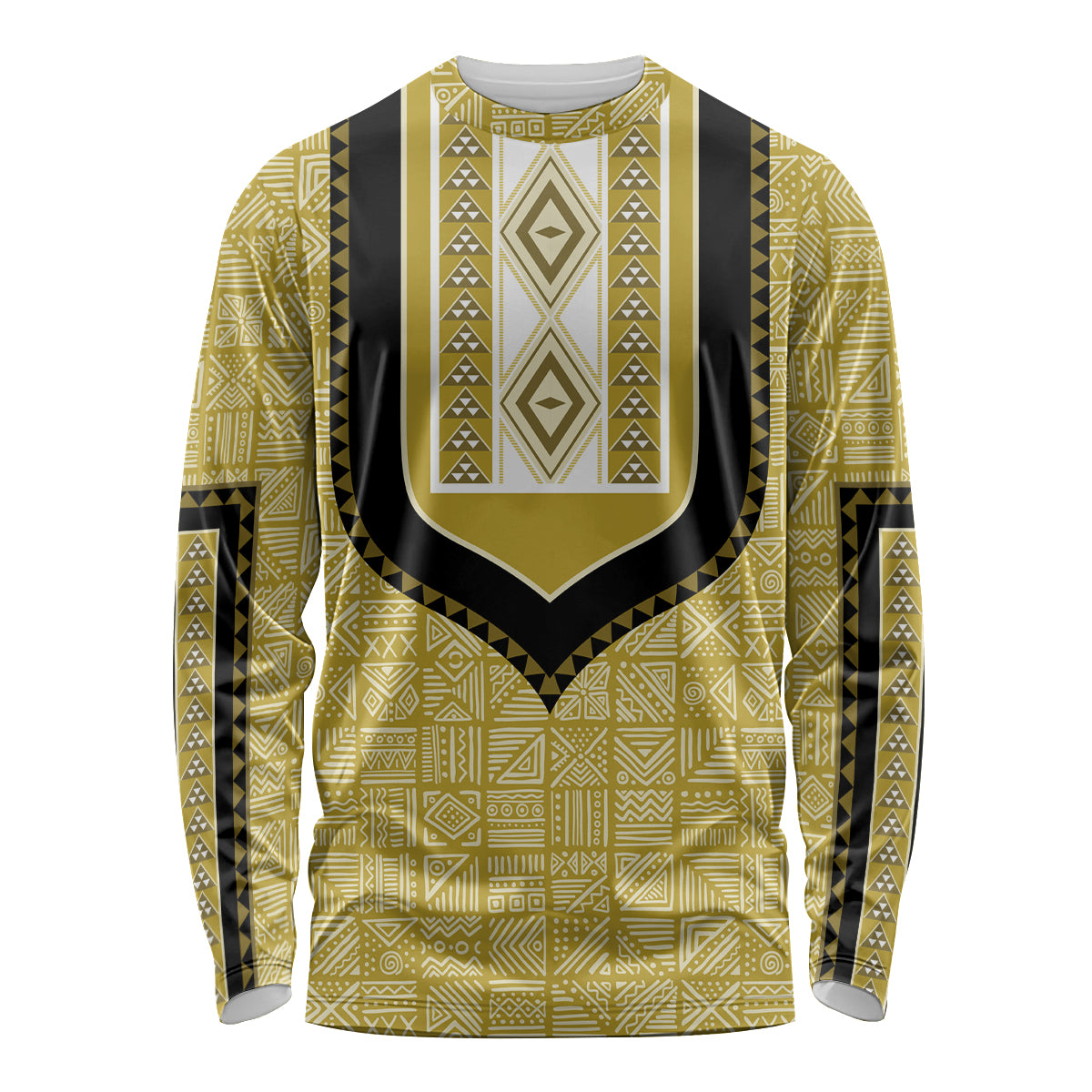 Personalized African Mudcloth Dashiki Long Sleeve Shirt - Wonder Print Shop
