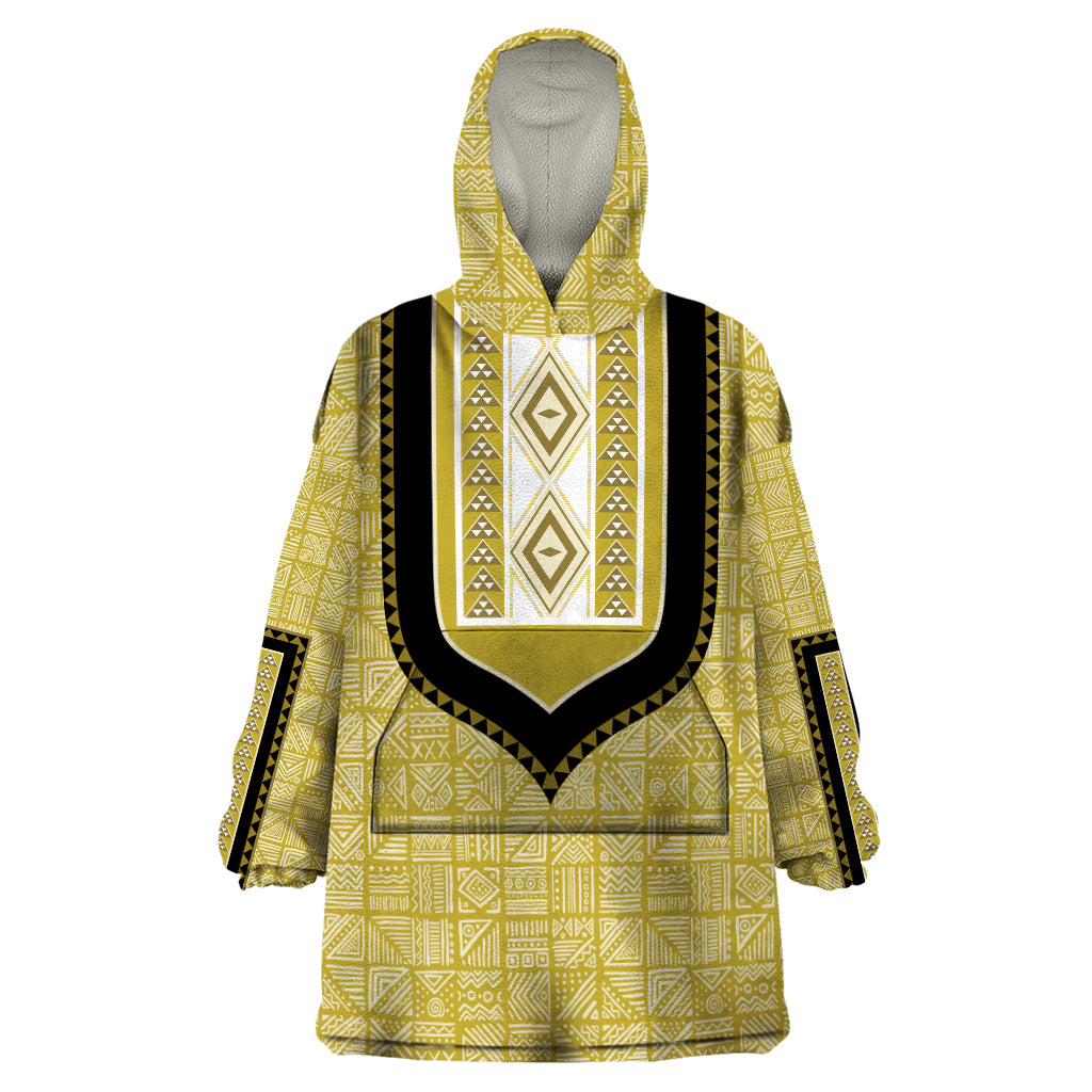 Personalized African Mudcloth Dashiki Wearable Blanket Hoodie - Wonder Print Shop