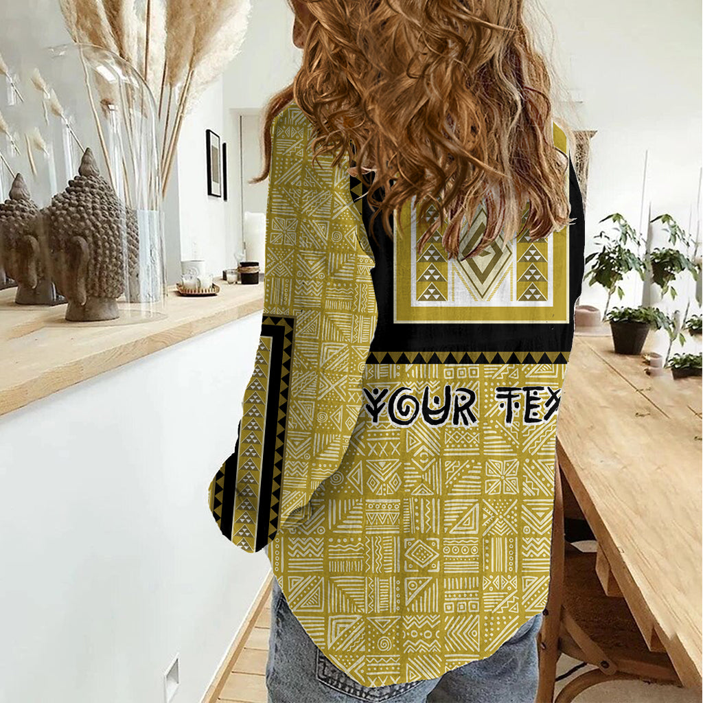 Personalized African Mudcloth Dashiki Women Casual Shirt - Wonder Print Shop