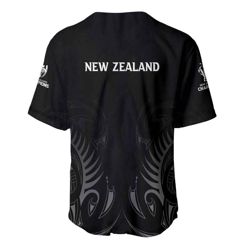New Zealand Baseball Jersey Rugby 2023 Champions Black - Wonder Print Shop