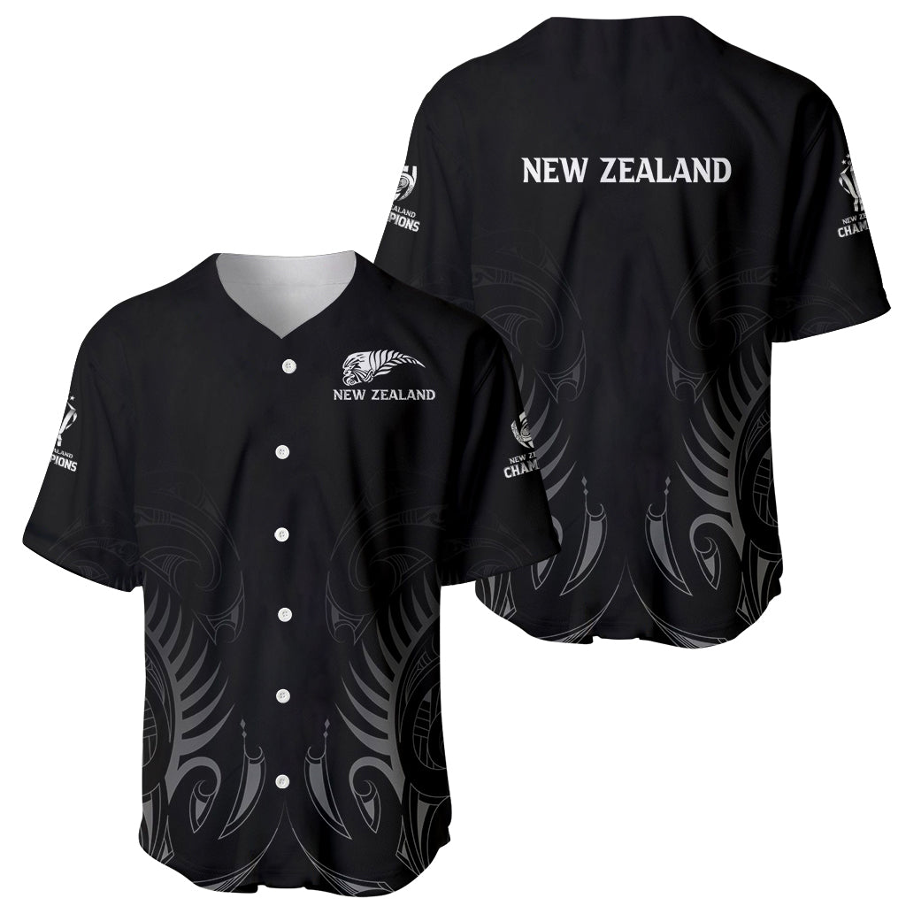 New Zealand Baseball Jersey Rugby 2023 Champions Black - Wonder Print Shop