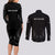 New Zealand Couples Matching Long Sleeve Bodycon Dress and Long Sleeve Button Shirt Rugby 2023 Champions Black - Wonder Print Shop