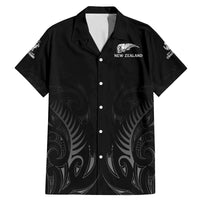 New Zealand Family Matching Mermaid Dress and Hawaiian Shirt Rugby 2023 Champions Black - Wonder Print Shop