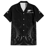 New Zealand Family Matching Off Shoulder Maxi Dress and Hawaiian Shirt Rugby 2023 Champions Black - Wonder Print Shop