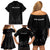 New Zealand Family Matching Off Shoulder Short Dress and Hawaiian Shirt Rugby 2023 Champions Black - Wonder Print Shop