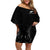 New Zealand Family Matching Off Shoulder Short Dress and Hawaiian Shirt Rugby 2023 Champions Black - Wonder Print Shop