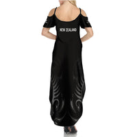 New Zealand Summer Maxi Dress Rugby 2023 Champions Black - Wonder Print Shop