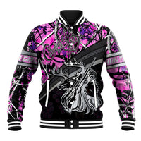 Hunt Like A Girl Baseball Jacket Forest Purple - Wonder Print Shop