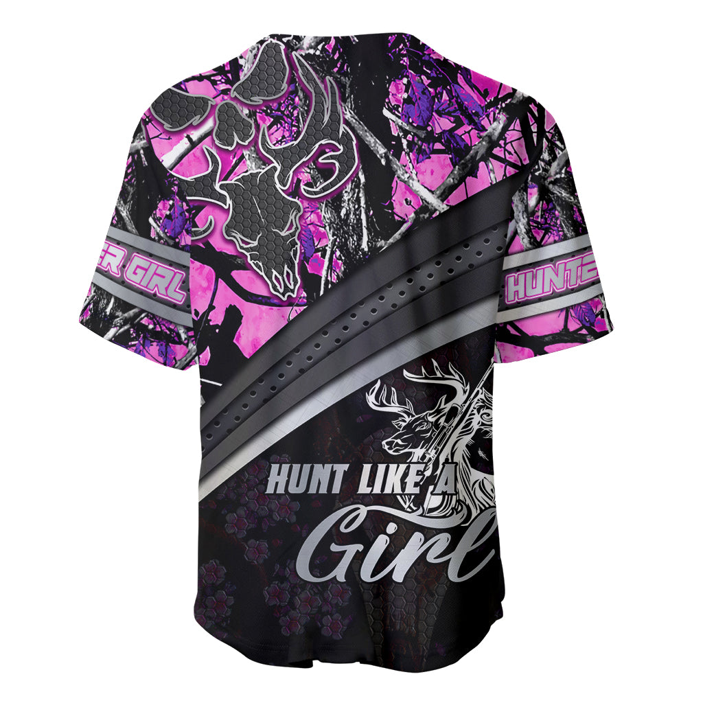 Hunt Like A Girl Baseball Jersey Forest Purple - Wonder Print Shop