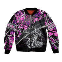 Hunt Like A Girl Bomber Jacket Forest Purple - Wonder Print Shop