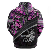 Hunt Like A Girl Hoodie Forest Purple - Wonder Print Shop