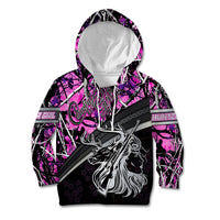 Hunt Like A Girl Kid Hoodie Forest Purple - Wonder Print Shop