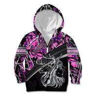 Hunt Like A Girl Kid Hoodie Forest Purple - Wonder Print Shop