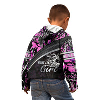 Hunt Like A Girl Kid Hoodie Forest Purple - Wonder Print Shop