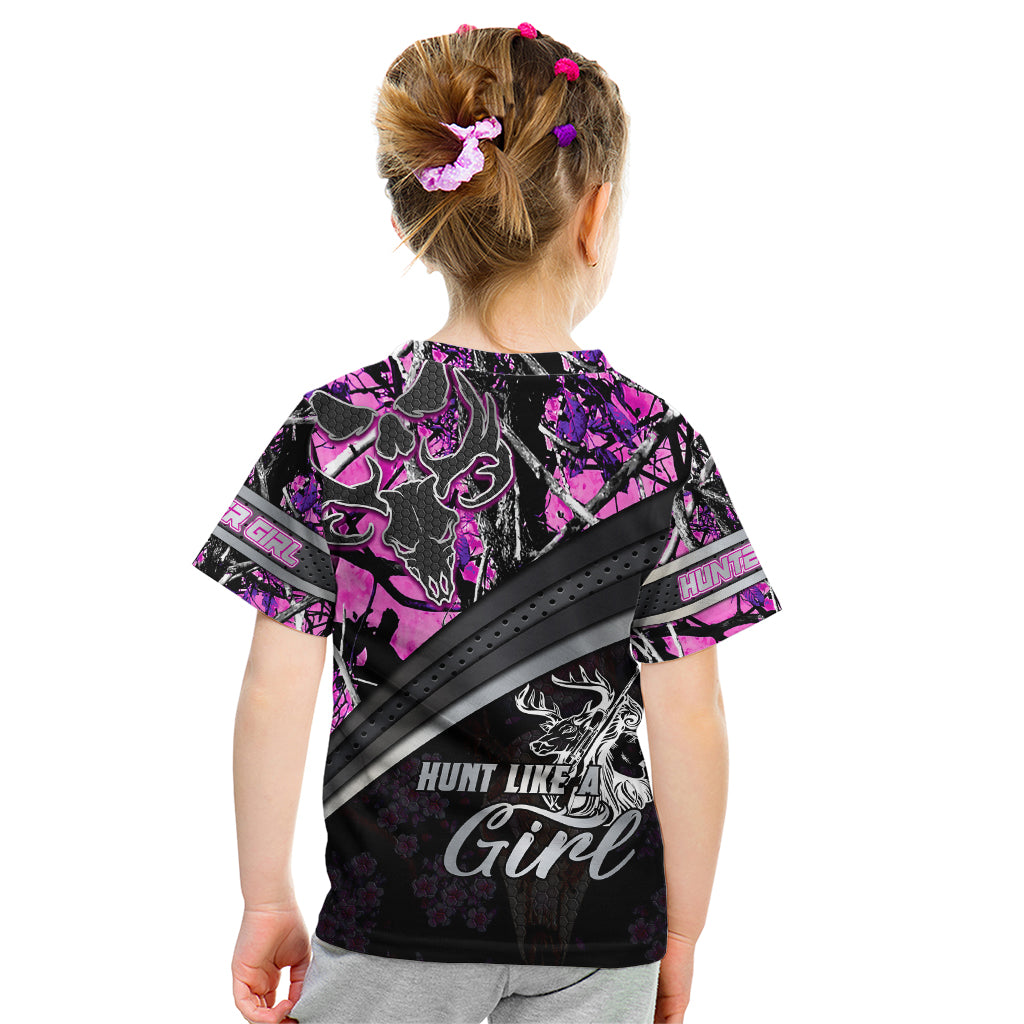 Hunt Like A Girl Kid T Shirt Forest Purple - Wonder Print Shop