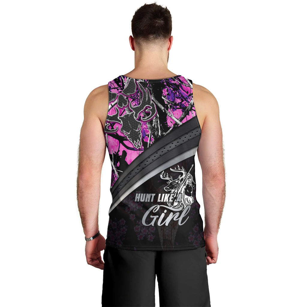 Hunt Like A Girl Men Tank Top Forest Purple - Wonder Print Shop