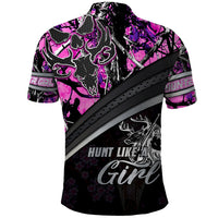 Hunt Like A Girl Polo Shirt Forest Purple - Wonder Print Shop
