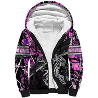 Hunt Like A Girl Sherpa Hoodie Forest Purple - Wonder Print Shop