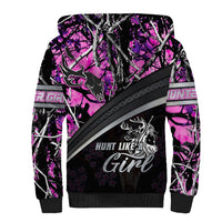 Hunt Like A Girl Sherpa Hoodie Forest Purple - Wonder Print Shop