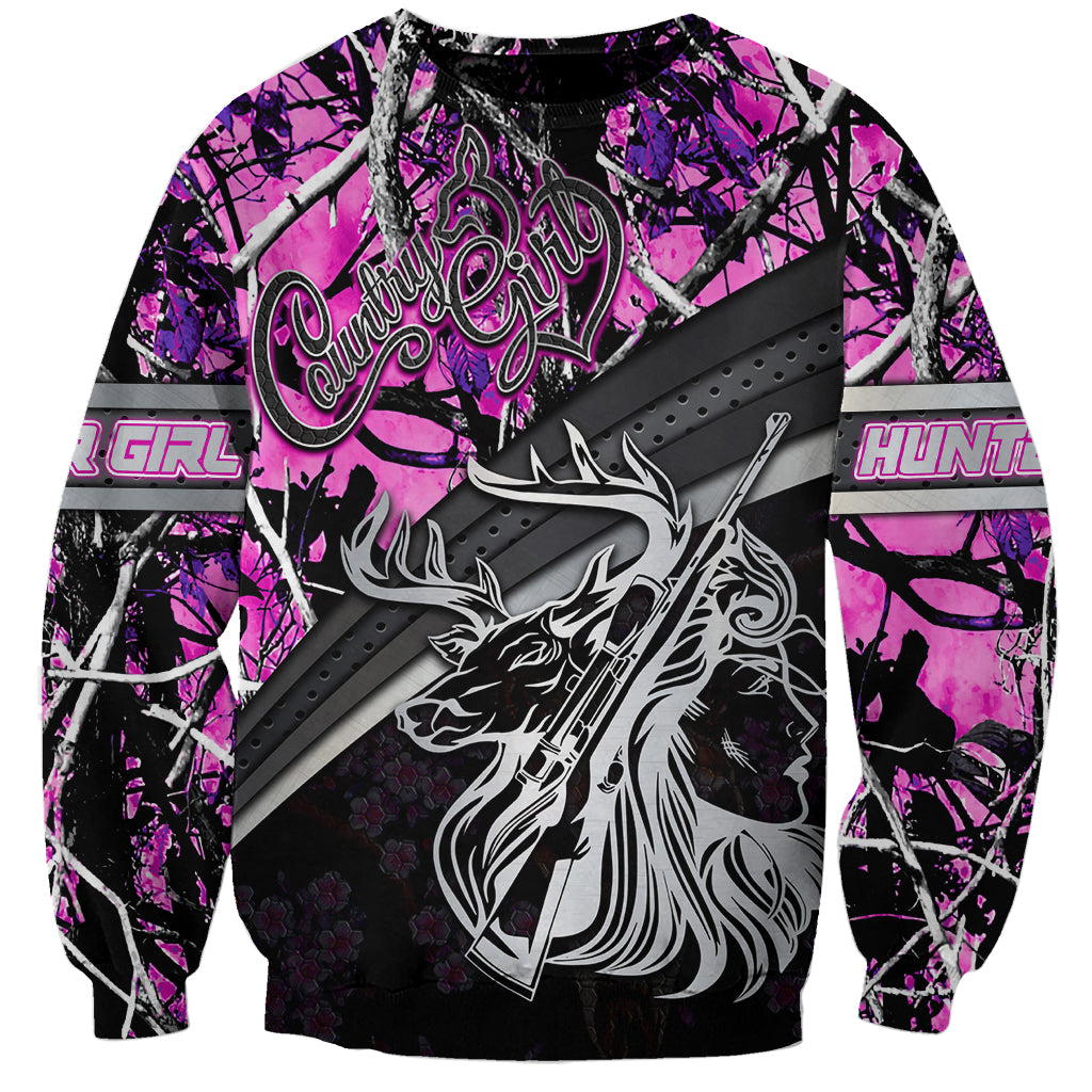 Hunt Like A Girl Sweatshirt Forest Purple - Wonder Print Shop
