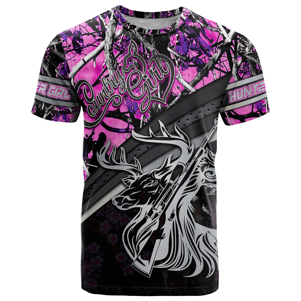 Hunt Like A Girl T Shirt Forest Purple - Wonder Print Shop