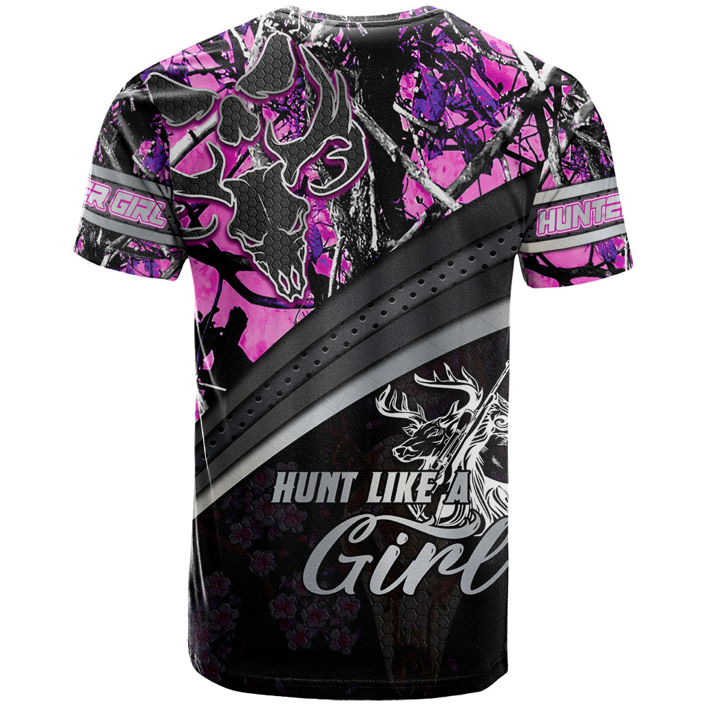 Hunt Like A Girl T Shirt Forest Purple - Wonder Print Shop