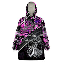 Hunt Like A Girl Wearable Blanket Hoodie Forest Purple - Wonder Print Shop