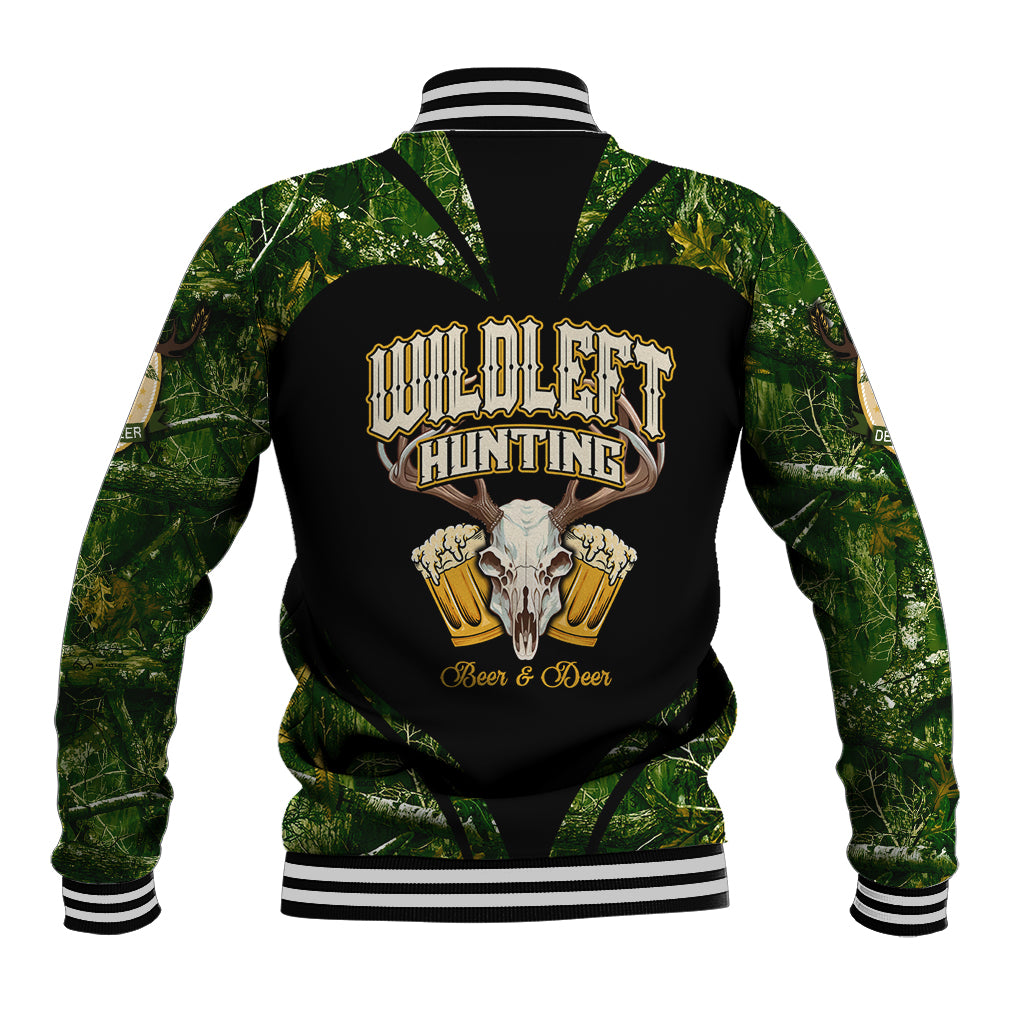 Wildlife Hunting Baseball Jacket Beer And Deer - Wonder Print Shop