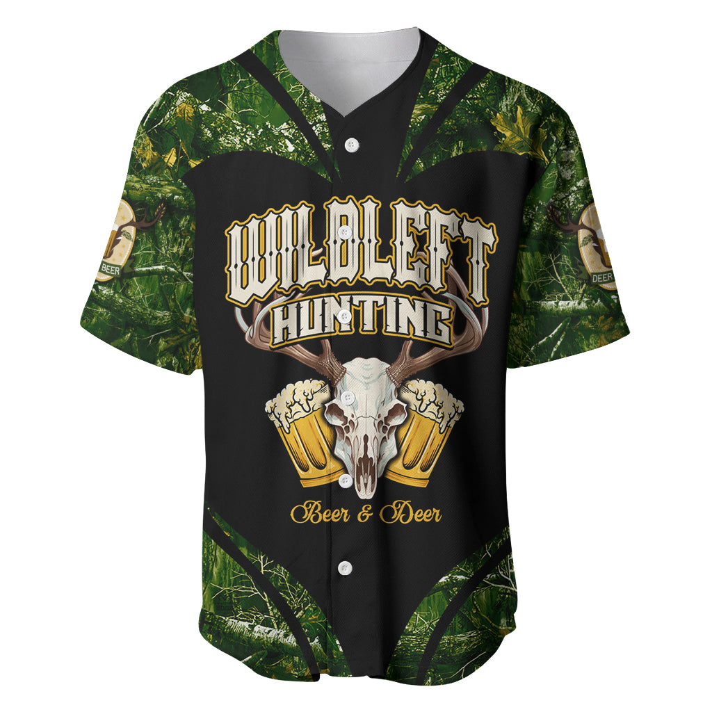 Wildlife Hunting Baseball Jersey Beer And Deer - Wonder Print Shop