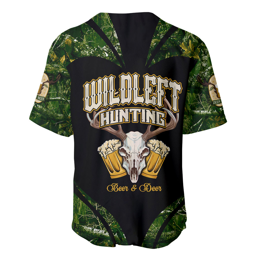Wildlife Hunting Baseball Jersey Beer And Deer - Wonder Print Shop
