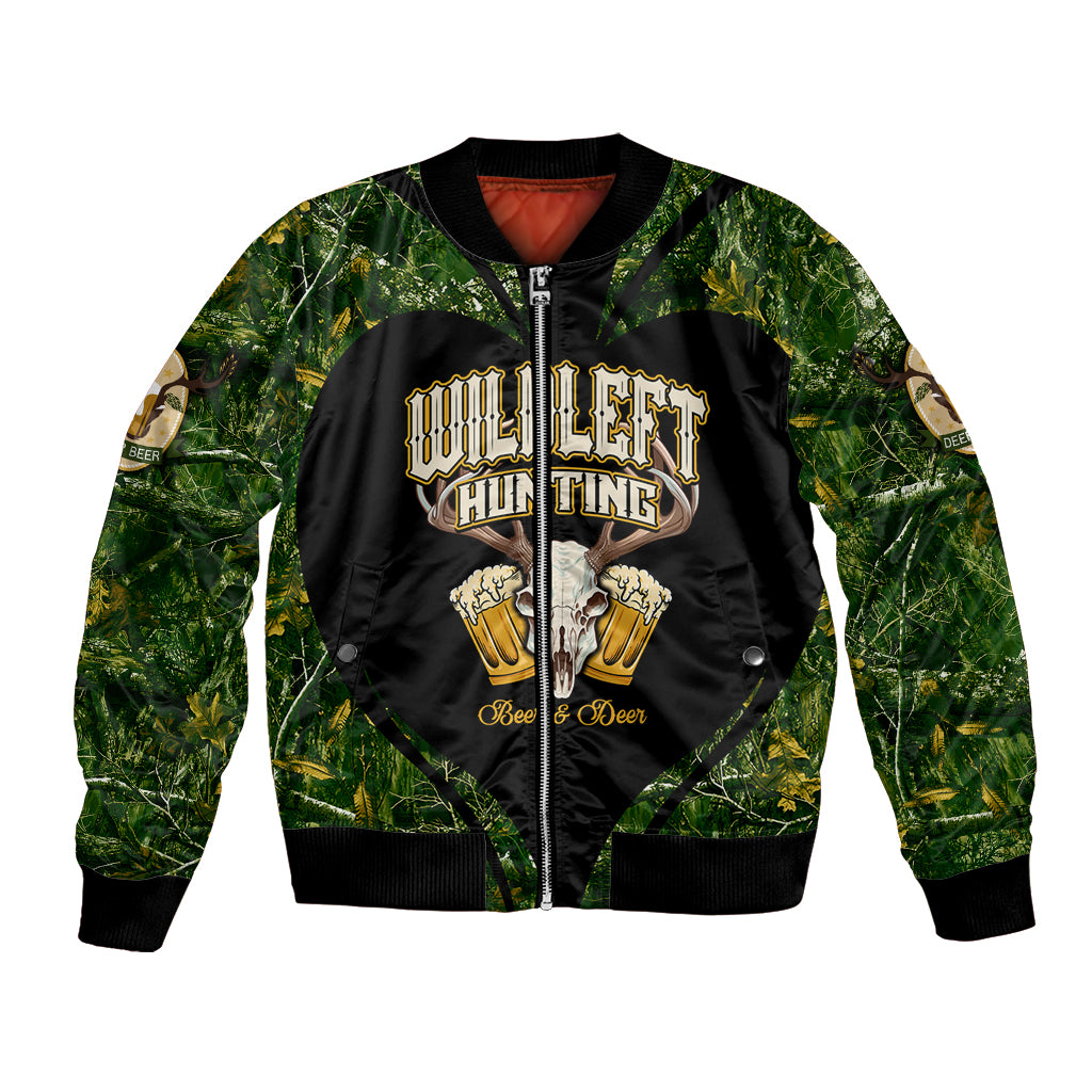 Wildlife Hunting Bomber Jacket Beer And Deer - Wonder Print Shop