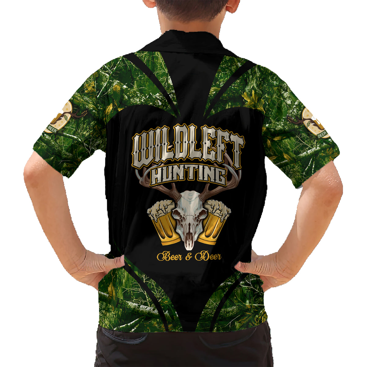 Wildlife Hunting Hawaiian Shirt Beer And Deer - Wonder Print Shop