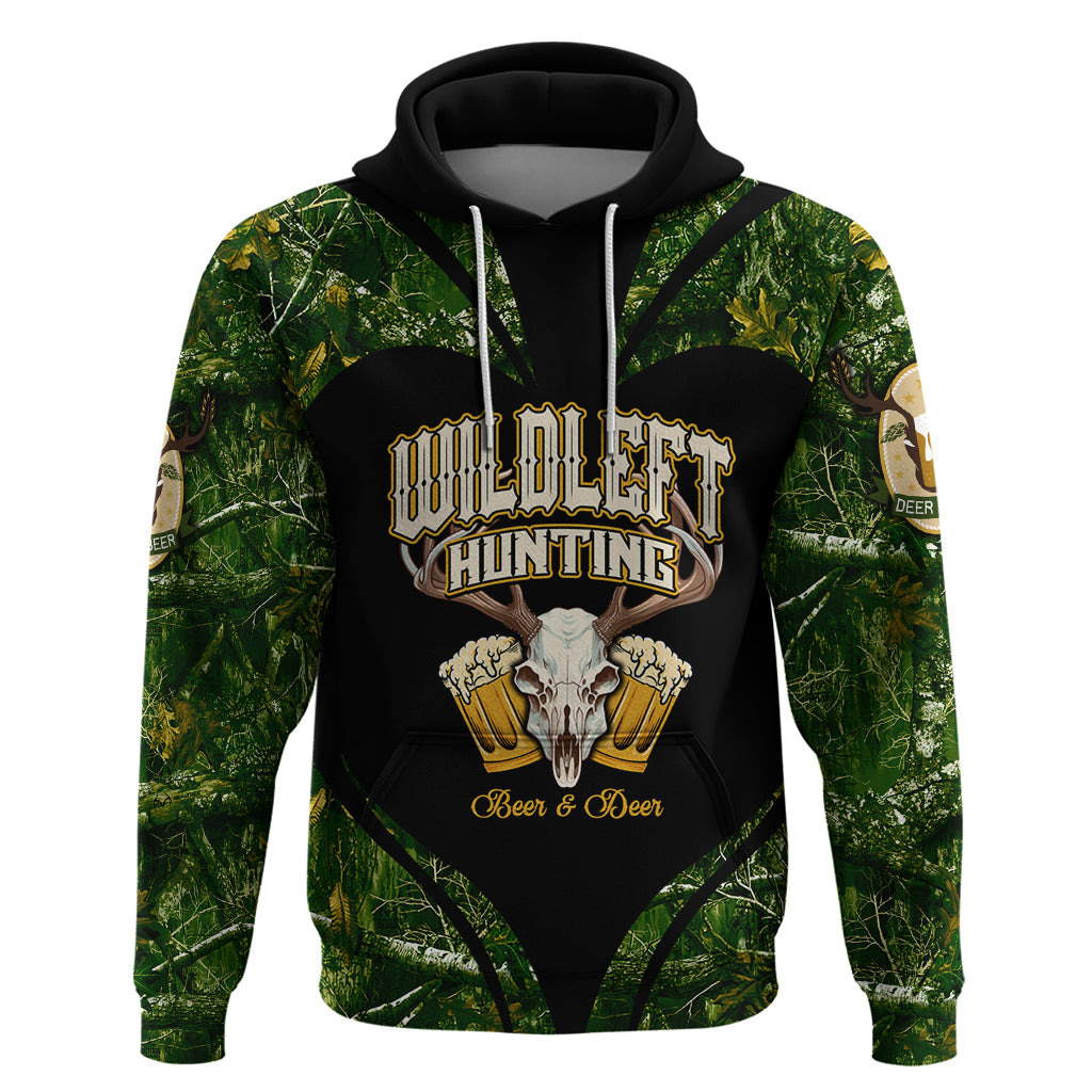 Wildlife Hunting Hoodie Beer And Deer - Wonder Print Shop