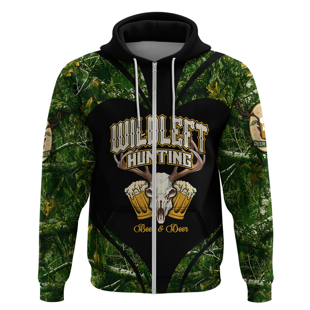 Wildlife Hunting Hoodie Beer And Deer - Wonder Print Shop