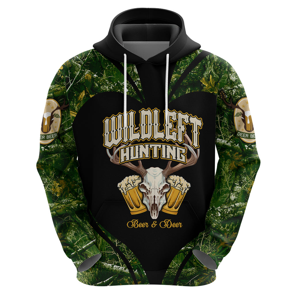 Wildlife Hunting Hoodie Beer And Deer - Wonder Print Shop