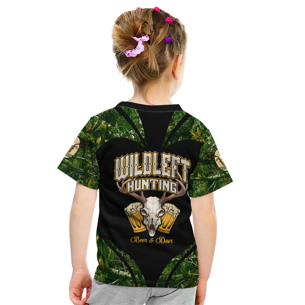 Wildlife Hunting Kid T Shirt Beer And Deer - Wonder Print Shop