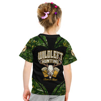 Wildlife Hunting Kid T Shirt Beer And Deer - Wonder Print Shop