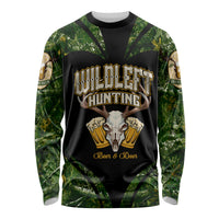 Wildlife Hunting Long Sleeve Shirt Beer And Deer - Wonder Print Shop