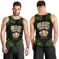 Wildlife Hunting Men Tank Top Beer And Deer - Wonder Print Shop