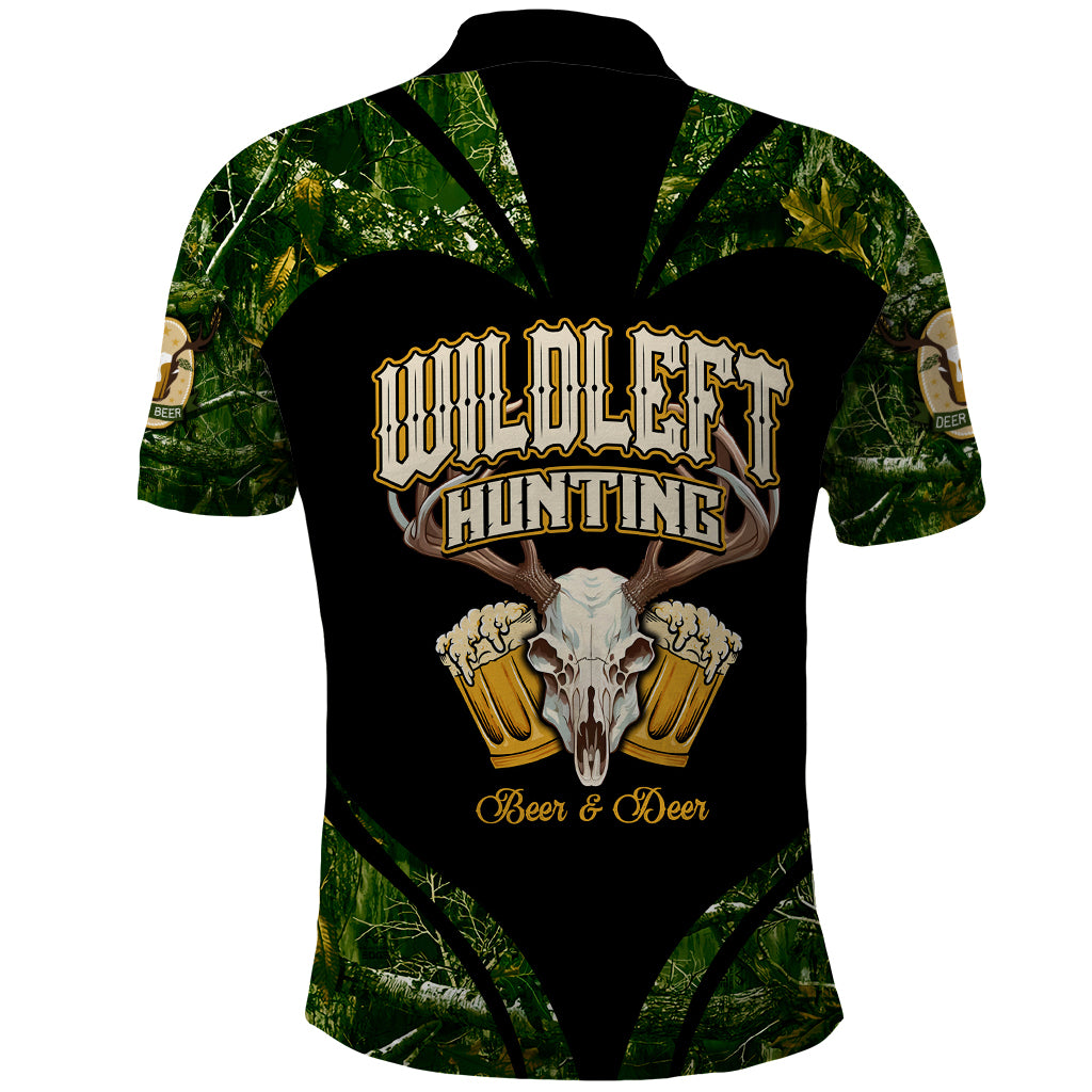 Wildlife Hunting Polo Shirt Beer And Deer - Wonder Print Shop